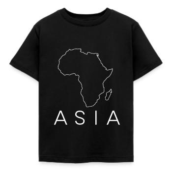 Afrika Asien lustig - sarkastischer falsch beschrifteter Kontinent - Kinder T-Shirt - Schwarz - Vorne - AI Model Kid Female (0cm)