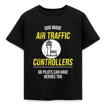 Contrôle de la circulation aérienne - Contrôleur de la circulation aérienne - T-shirt Enfant - noir - Devant - AI Model Kid Female (0cm)