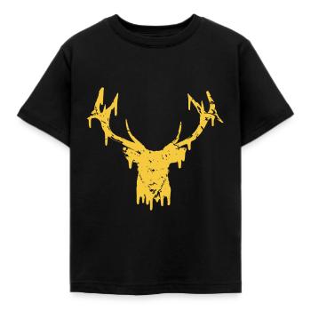 #superior: Deer - T-shirt Enfant - noir - Devant - AI Model Kid Female (0cm)