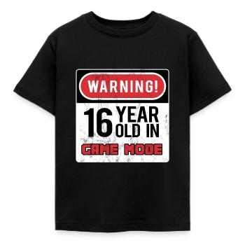 Geschenk für 16-jährige Teenager-Spieler oder 16. Geburtstag - Kinder T-Shirt - Schwarz - Vorne - AI Model Kid Female (0cm)
