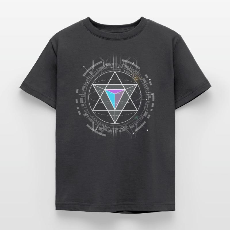 nerd CPU pyramide illuminati game wow hacker code Kinder T-Shirt