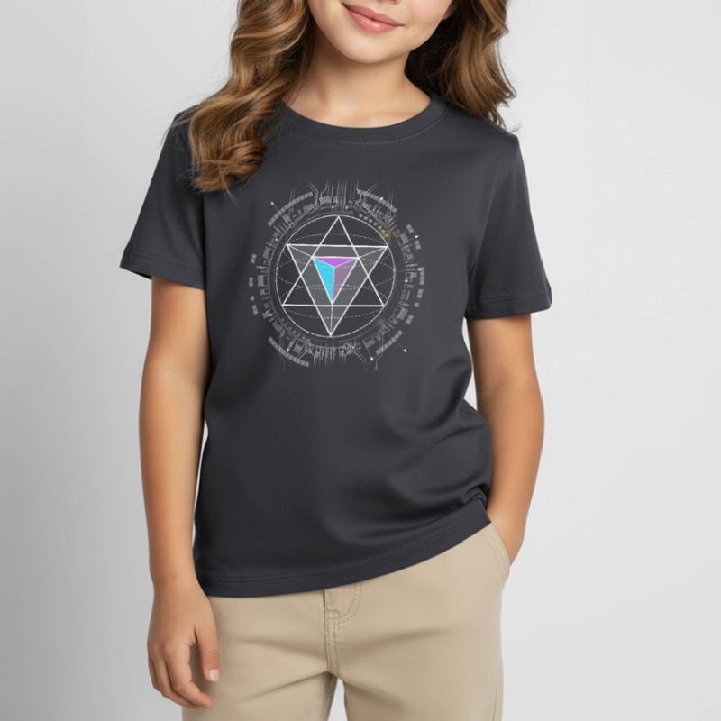 nerd CPU pyramide illuminati game wow hacker code Kinder T-Shirt