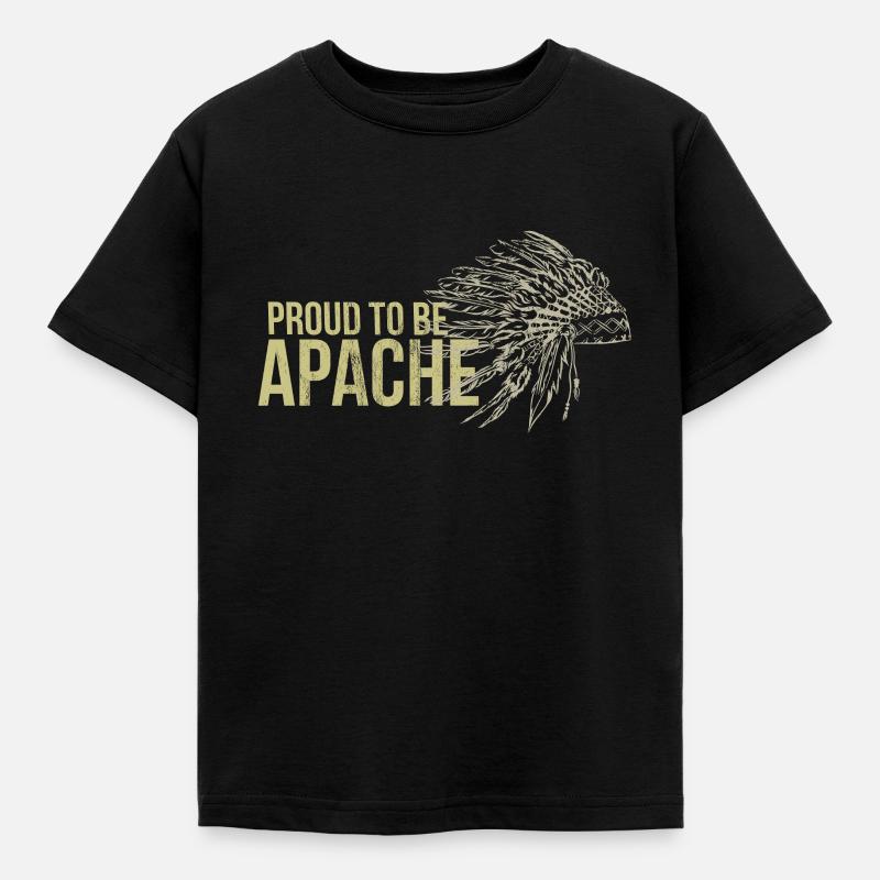 Stolz darauf, Apache zu sein - Native American Pride Tee - Kinder T-Shirt - Schwarz