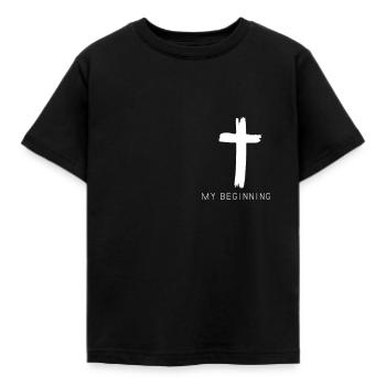 "Mon humble croix religieuse religieuse chrétienne - T-shirt Enfant - noir - Devant - AI Model Kid Female (0cm)