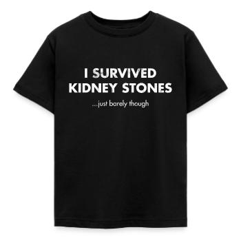 J'ai à peine survécu aux calculs rénaux - T-shirt Enfant - noir - Devant - AI Model Kid Female (0cm)