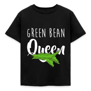 Vegan Green Bean Healthy Eating Vegetarian Peas - Kids' T-Shirt - black - Front - AI Model Kid Female (0cm)
