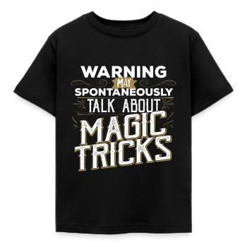 Magician Spontaneously Talk Magic Tricks - Kids' T-Shirt - black - Front - AI Model Kid Female (0cm)