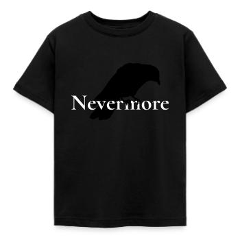 Nie mehr der Rabe Edgar Allen Poe - Kinder T-Shirt - Schwarz - Vorne - AI Model Kid Female (0cm)