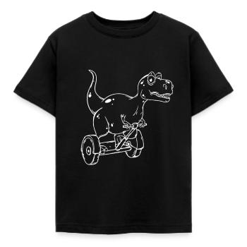 Rex mignon sur un Segway - T-shirts ironiques drôles - T-shirt Enfant - noir - Devant - AI Model Kid Female (0cm)