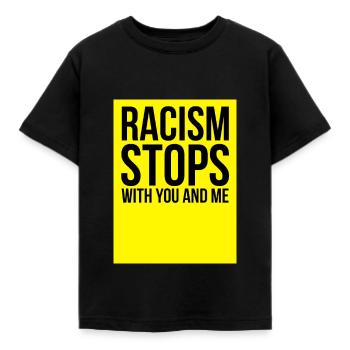 Le racisme anti-racisme cesse avec vous et moi Mettre fin au racisme - T-shirt Enfant - noir - Devant - AI Model Kid Female (0cm)