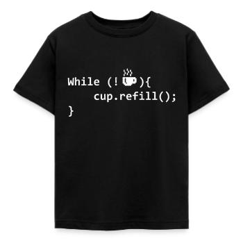 Funny Programmer For Java Coffee Programming - Kids' T-Shirt - black - Front - AI Model Kid Female (0cm)