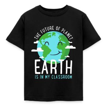 Earth Day Teachers 2019 Classroom Design - Kids' T-Shirt - black - Front - AI Model Kid Female (0cm)