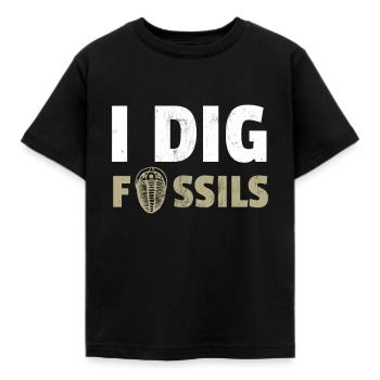 Impression de fossiles de trilobite de paléontologie - T-shirt Enfant - noir - Devant - AI Model Kid Female (0cm)