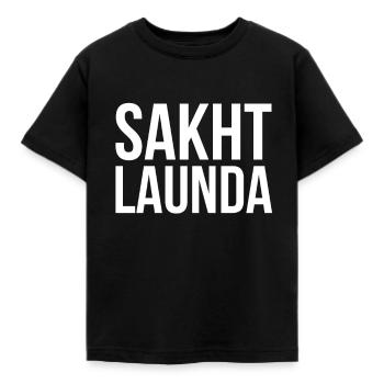 Sakht Launda Harter Kerl Hindi Urdu Punjabi Munday - Kinder T-Shirt - Schwarz - Vorne - AI Model Kid Female (0cm)