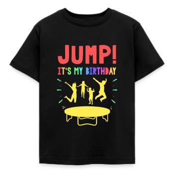 Trampoline Bounce House Birthday Party Print - Kids' T-Shirt - black - Front - AI Model Kid Female (0cm)
