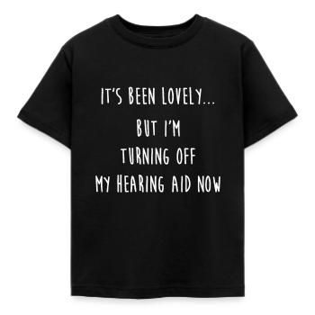 Lustige Gehörlose Asl Hörgerät Produkt Gehörlose drucken - Kinder T-Shirt - Schwarz - Vorne - AI Model Kid Female (0cm)
