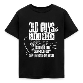 Alte Jungs rocken immer noch schändlich alt - Kinder T-Shirt - Schwarz - Vorne - AI Model Kid Female (0cm)