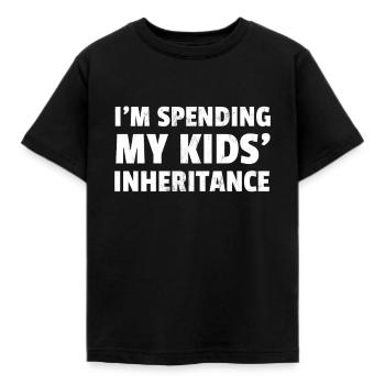 Drôle, je passe la retraite d'héritage de mes enfants - T-shirt Enfant - noir - Devant - AI Model Kid Female (0cm)