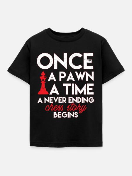 Schach - Kinder T-Shirt - Schwarz
