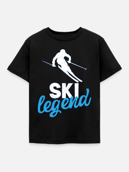 Ski Sport - Kinder T-Shirt - Schwarz