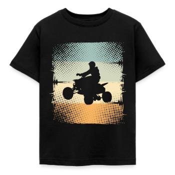 Quad - Kinder T-Shirt - Schwarz - Vorne - AI Model Kid Female (0cm)