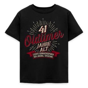 41. Geburtstag Oldtimer - Kinder T-Shirt - Schwarz - Vorne - AI Model Kid Female (0cm)