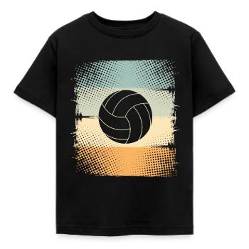 Volleyball - Kinder T-Shirt - Schwarz - Vorne - AI Model Kid Female (0cm)