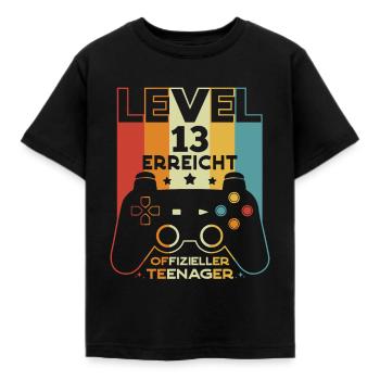 Level 13 Offizieller Teenager 13 Geburtstag - Kinder T-Shirt - Schwarz - Vorne - AI Model Kid Female (0cm)