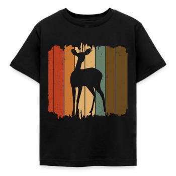 Reh - Kinder T-Shirt - Schwarz - Vorne - AI Model Kid Female (0cm)
