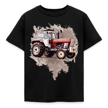 Fortschritt Traktor ZT 304 - Kinder T-Shirt - Schwarz - Vorne - AI Model Kid Female (0cm)
