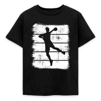 Handballer Junge - Kinder T-Shirt - Schwarz - Vorne - AI Model Kid Female (0cm)