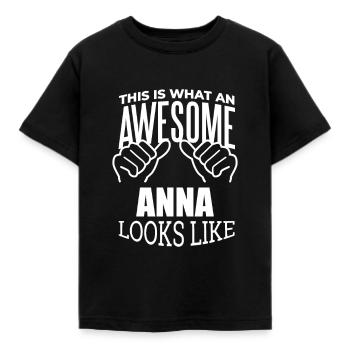 Anna - T-shirt Enfant - noir - Devant - AI Model Kid Female (0cm)