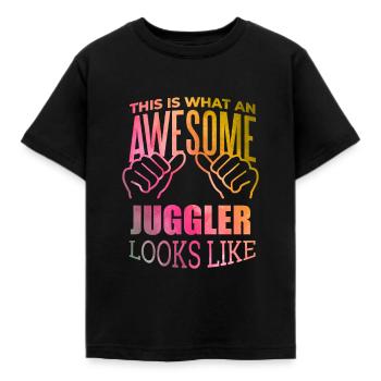 jongleur - T-shirt Enfant - noir - Devant - AI Model Kid Female (0cm)