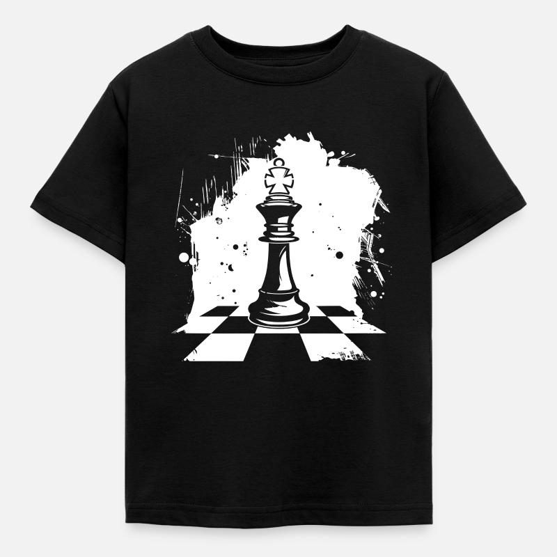 Chess Pieces Graphics - Kids' T-Shirt - black