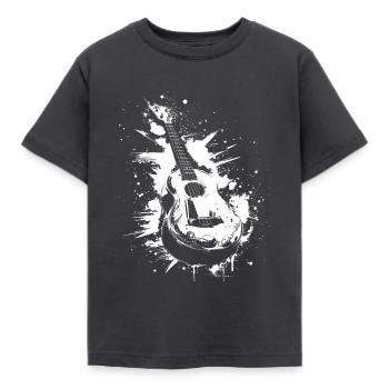 Ukulele Graffiti - Kids' T-Shirt - dark grey - Front - AI Model Kid Female (0cm)