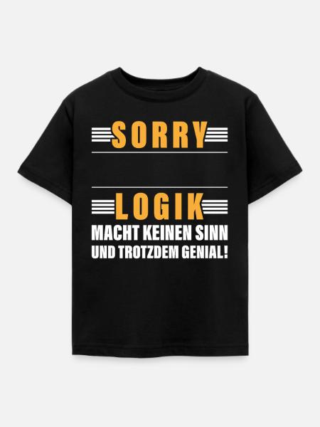 Personalisierbar Beruf Logik Name Geschenk Witzig - Kinder T-Shirt - Schwarz