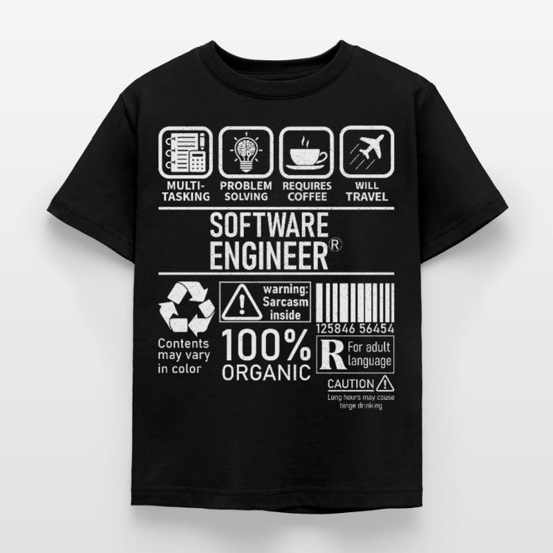 Software Engineer multi tasking problem solving Kids' T-Shirt
