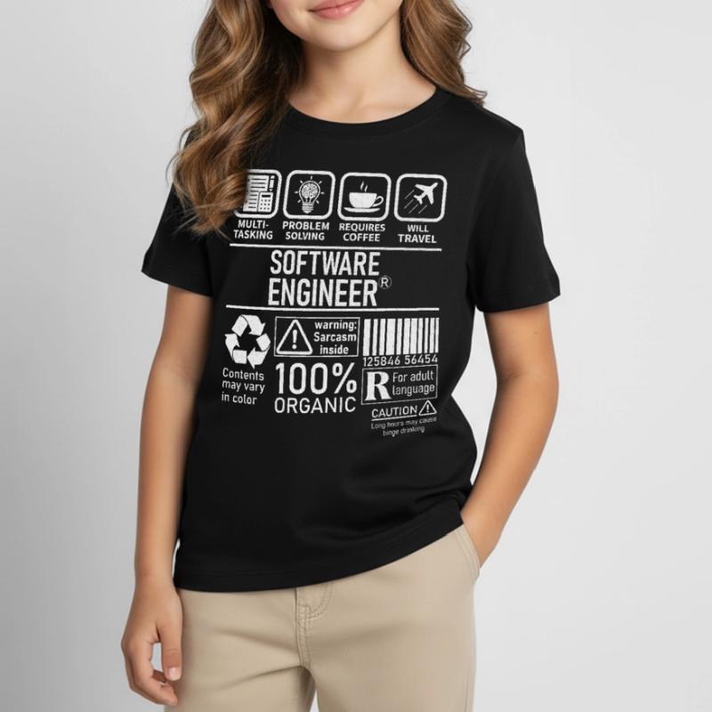 Software Engineer multi tasking problem solving Kids' T-Shirt