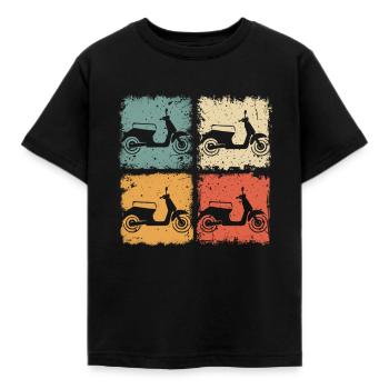 Scooter vintage cyclomoteur pour conducteur de scooter - T-shirt Enfant - noir - Devant - AI Model Kid Female (0cm)