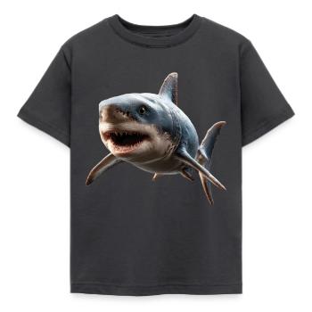 requin requin tigre requin plongeur requins mignons grand requin blanc - T-shirt Enfant - charbon - Devant - AI Model Kid Female (0cm)