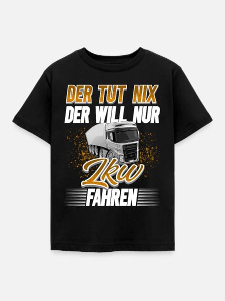Lkw Fahrer - Kinder T-Shirt - Schwarz