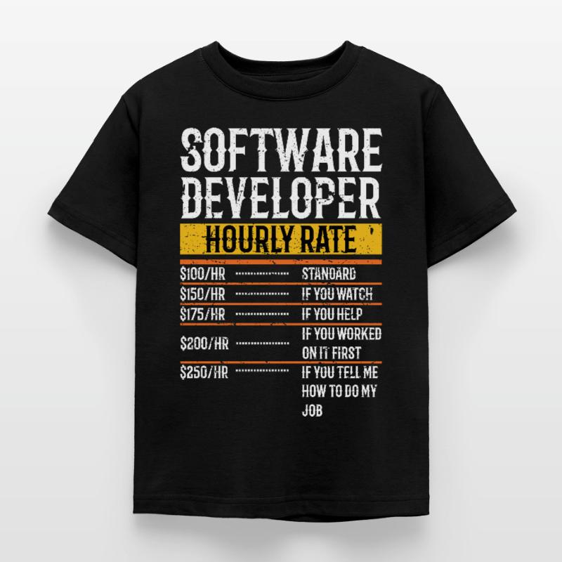Software Developer Hourly Rate Software Developer Kinder T-Shirt