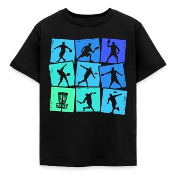 Disc Golf Discgolf Kinder Männer Jungen  - Kinder T-Shirt - Schwarz - Vorne - AI Model Kid Female (0cm)