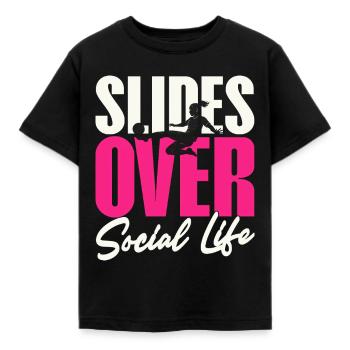 Slips Over The Social Life Of Soccer Girls - Kids' T-Shirt - black - Front - AI Model Kid Female (0cm)