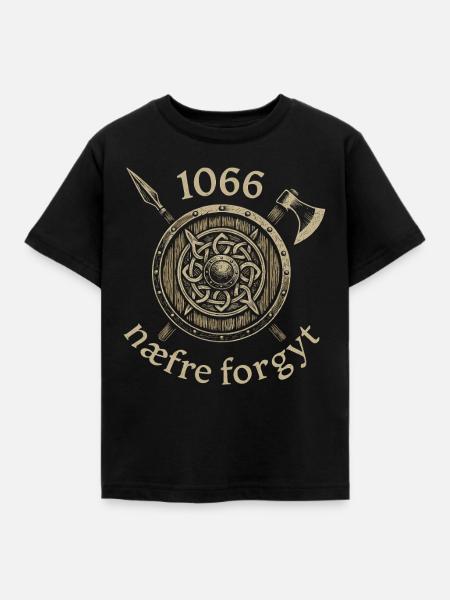 1066 Never Forget Viking Legacy - Kinder T-Shirt - Schwarz