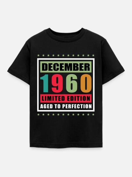 Dezember 1960 - 1960 Dezember - Kinder T-Shirt - Schwarz
