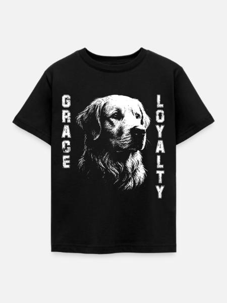 Golden Retriever stilvolles Design - Kinder T-Shirt - Schwarz