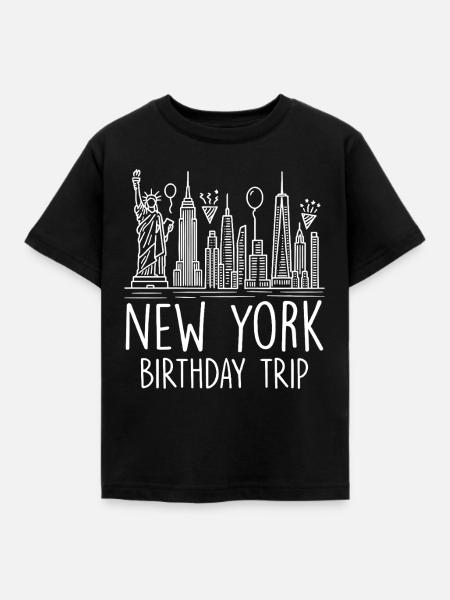 New York Birthday Trip - Kinder T-Shirt - Schwarz