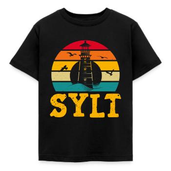 Nordsee Urlaub SYLT NORDSEE INSEL Lustiges - Kinder T-Shirt - Schwarz - Vorne - AI Model Kid Female (0cm)