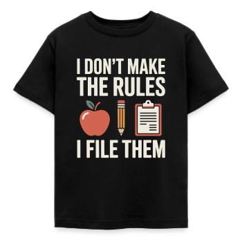 Schulsekretariat Schule Büro Organisation Team - Kinder T-Shirt - Schwarz - Vorne - AI Model Kid Female (0cm)